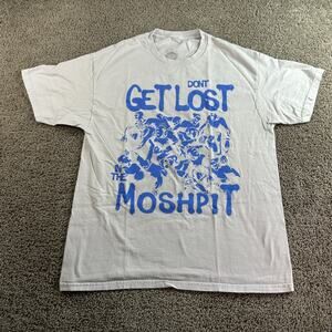 Snot Shirt Mens Large White Blue Lost The Pit Short Sleeve Casual Crewneck